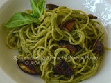 Spaghetti with Walnut-Spinach Pesto