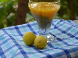 Spiced Mango Lemonade with Basil seeds ( Vegan Mango Drink )