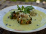 Spiced Yogurt with Rice Balls ( Kadhi Chawal with a Twist )