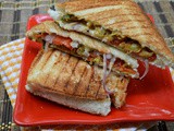Tomato and Soya Masala Panini Sandwich ( And the Lunchbox Skirmish continues... )