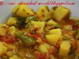 Alu - Shimla Mirch Subzi / Potato - Capsicum Curry for ccc