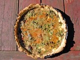 Arugula and balsamic tart with a walnut crust