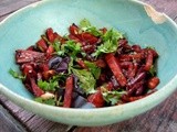 Beets glazed with tamari, lime, and hot pepper