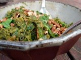 Broccoli rabe with brown sugar, spices and pecans