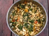 Broccoli rabe with butterbeans, tomatoes, and mozzarella