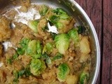 Brussels sprouts and potatoes with tamari and honey