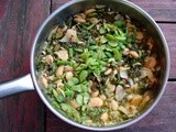 Butter beans with chard, asparagus, fennel, and castelvetrano olives