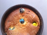 Cadbury mini-egg clafoutis