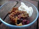 Cherry chocolate coconut almond crisp