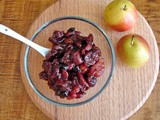 Cider pancakes and winter fruit compote