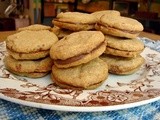 Cinnamon bittersweet chocolate sandwich cookies