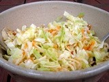 Coleslaw with apples, sharp cheddar and hazelnuts