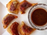 Crispy beet & caper wontons with port wine sage sauce