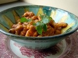 Curried chickpeas and cauliflower in spicy rich tomato sauce