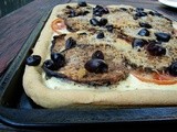 Eggplant & olive tart with a rosemary-cornmeal crust