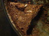 Flourless chocolate almond cake with coffee and cinnamon