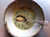 French lentil and butter bean soup with tarragon and spinach