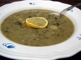 French lentil chard soup with meyer lemon and ginger