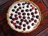 Fresh cherry tart with almond pastry cream