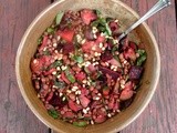 Grilled veg, pigeon peas, lime, basil and pine nuts