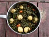 Kale and new potatoes with lemon and sage