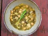 Kale & chickpeas with orange and tarragon