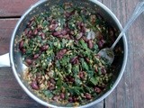 Kale, red lentil, and kidney bean tacos