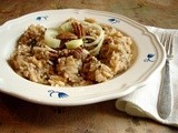 Leek & tarragon risotto with pecans