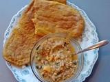 Millet, red lentil, and sweet potato dal and pumpkin ricotta flatbreads