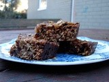 Nutty cherry chocolate coconut flapjack granola bars