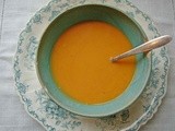 Parsnip, apple, carrot and red lentil soup