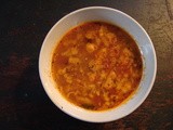 Patatas bravas and cauliflower soup