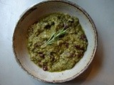 Red lentils and kidney beans with zucchini, spinach and rosemary