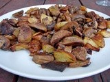 Roasted mushrooms & potatoes with sage & white pepper