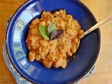 Slow cooked canary bean and moong dal