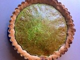Spinach, tarragon and ricotta quiche with a pecan crust