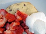 Strawberry shortcake (with chocolate chip shortcake)