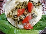 Tacos with chickpeas, black beans and pumpkinseed basil sauce