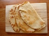 Tender folded whole wheat flatbreads