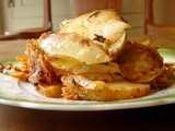 Thin-sliced potatoes, 3 ways