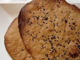 Toasted barley flatbread with sesame seeds