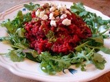 Toasted beet risotto with lime