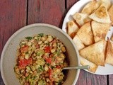 Toasted hominy and avocado salad