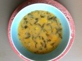 Yellow split pea and freekeh soup