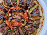 Baked Aubergine Kebab with Meatballs – Firinda Patlican Kebabi