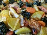 Chicken and Vegetable Bake in Pomegranate Molasses; Eksili Tavuk