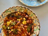 Collard Greens Soup with Borlotti Beans; Karalahana Çorbası