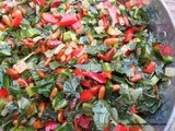 Leafy greens with pepper and pine nuts; Inspirations from Antakya