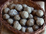 Bajra Atta Ladoo-Bajra Atta Dates Til Laddu Recipe-Healthy Snacks Recipes