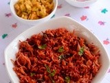 Beetroot Rice-Healthy Indian Beetroot Rice (Pulao) Recipe-Beetroot Recipes